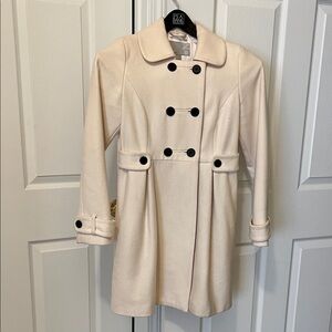 Old Navy Cream Double-Breasted Trench Coat
